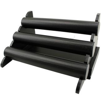 Wholesale Leather Jewellery Display Stand with 3 Bars - Black