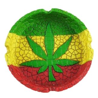 Wholesale Wise Skies Rasta Leaf Ashtray