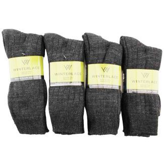 Wholesale Men's Pack of 3 Winterlace Merino Acrylic Wool Blend Socks(UK 6-12)