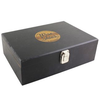 Wholesale Wise Skies Bamboo Natural Wooden Box - XL (Black)