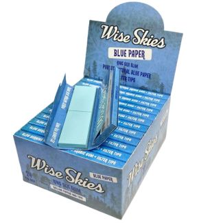 Wholesale Wise Skies King Size Slim Blue Paper And Tips
