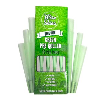 Wise Skies King Size Green Cones 12pcs