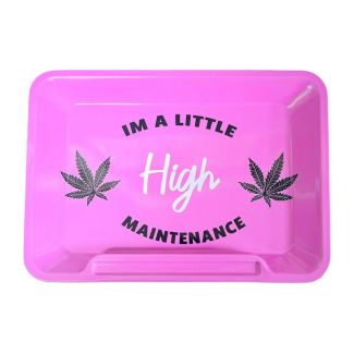 Wise Skies Small Tray "High Maintenance" (Pink) - 20.5cm x 14.5cm