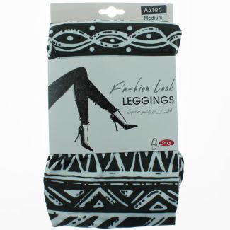 Silky Ladies Aztec Print Leggings-Large