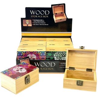 Wooden Storage Box Small - Assorted(5.16x3.6x2.56inch)