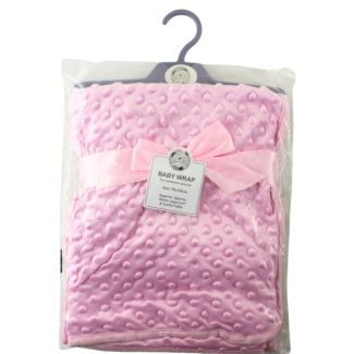 Snuggle Baby Velour Dotted Wrap - Pink