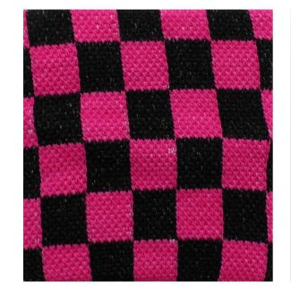 Wrist Sweatbands Chequered Black & Neon Pink