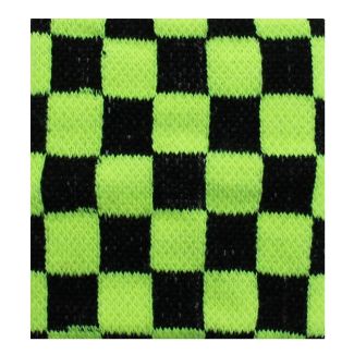 Wrist Sweatbands Chequered Black & Neon Yellow