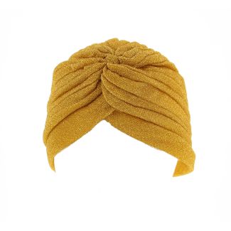 Ladies Gold Glitter Turbans