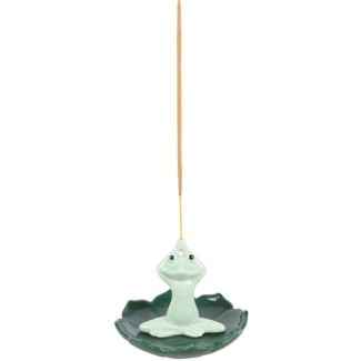 Yoga Frog Ceramic Incense Stick Holder