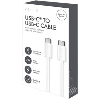 Zenso Charging Cable (Type C to Type C) – White (2m)