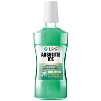 Zidac Absolute Ice Fresh Mint Mouthwash - 500ml