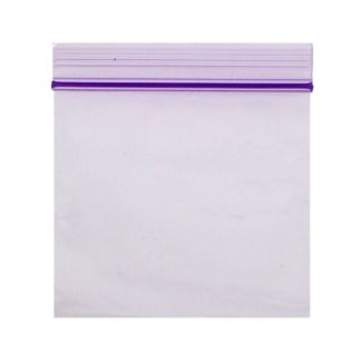 Zipper Grip Seal Plain Resealable Bags - Purple (30x30mm)