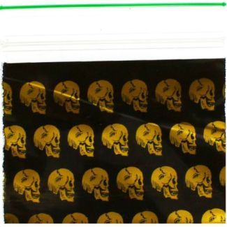 Zipper Grip Seal Printed Resealable Bags - Skull (40 x 40)