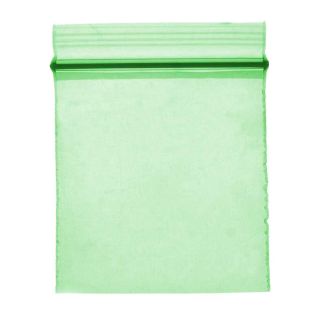 Zipper Seal Plain Bags - Green (25 x 25 mm)
