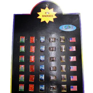 Pin Badges Assorted Design Rectangle