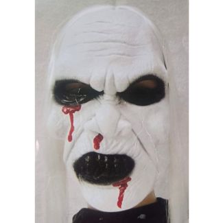 Latex White Zombie Mask 
