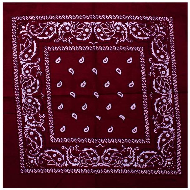 Wholesale Paisley Bandanas - Burgandy