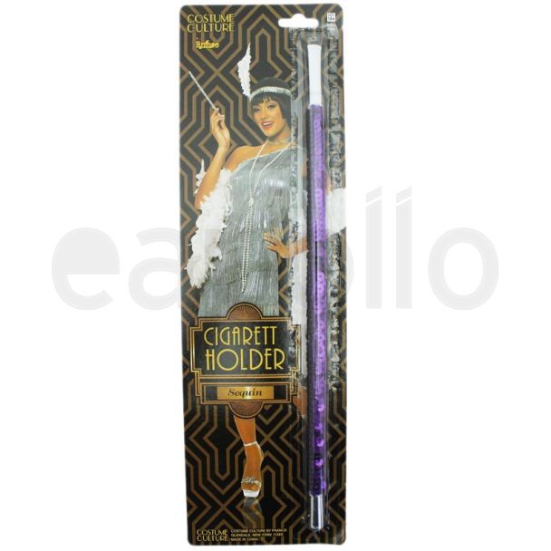 Wholesale 1920's Purple Sequin Cg Holder - Fancy Dress