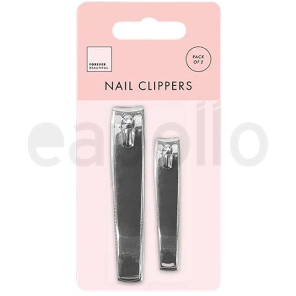 2pcs Carbon Steel Nail Clippers - Small & Large