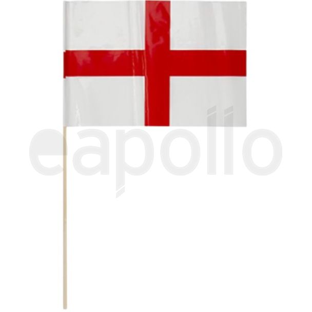 2pcs England Flags With Wooden Sticks - 12"x8"