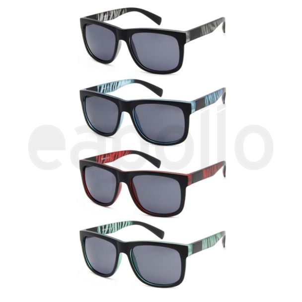 Ladies Leopard Temples Wayfarer Sunglasses - Assorted