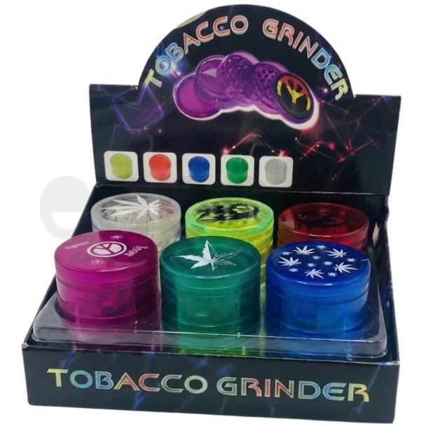 5-Part Plastic Handmuller Transparent Colours- Assorted Design (50x60mm)