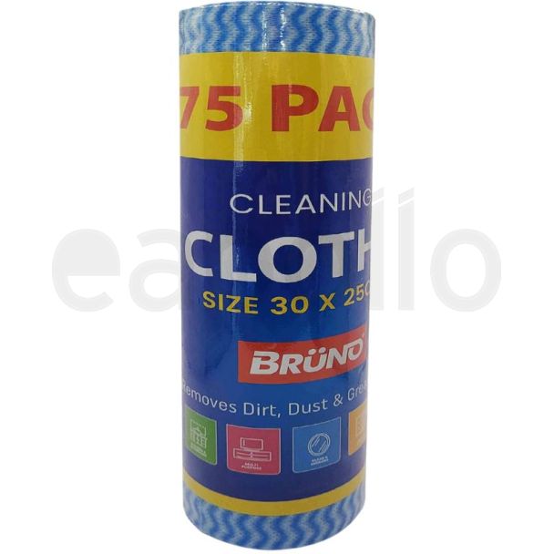 75pcs Bruno Blue Cleaning Cloths Roll