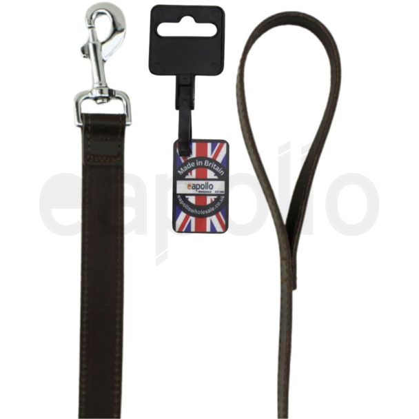 Plain Leather Lead - Brown (40'')
