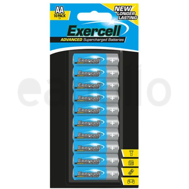 Exercell AA Extra Heavy Duty Batteries (pack of 10) 