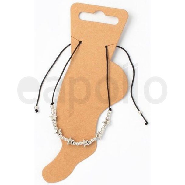 Adjustable Cord Anklet With Beads - Assorted Designs