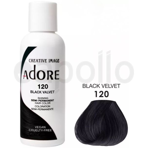 Adore Semi-Permanent Hair Dye 118ml - Black Velvet (120)