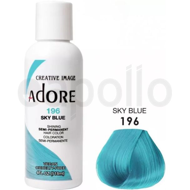 Adore Semi-Permanent Hair Dye 118ml - Sky Blue (196)