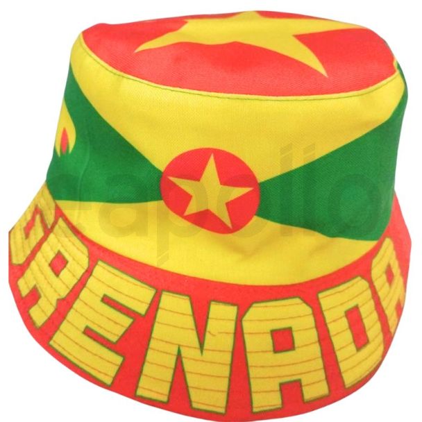 Adult Bucket Hat with Grenada Colour Design