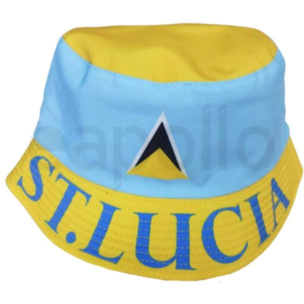 Adult Bucket Hat with St. Lucia Colour Design