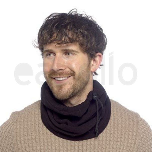 Adults Fleece Neck Warmer with Adjustable Strip - Black