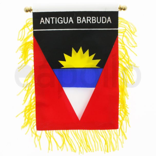 Wholesale Antigua Barbuda Mini Banner Flag - 10cm x 13cm