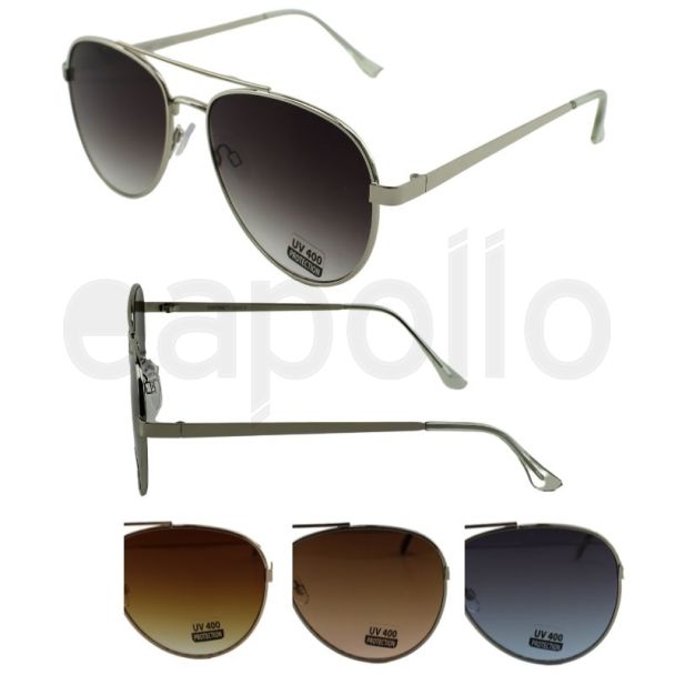 Wholesale Unisex Aviator Sunglasses - Assorted Colours 