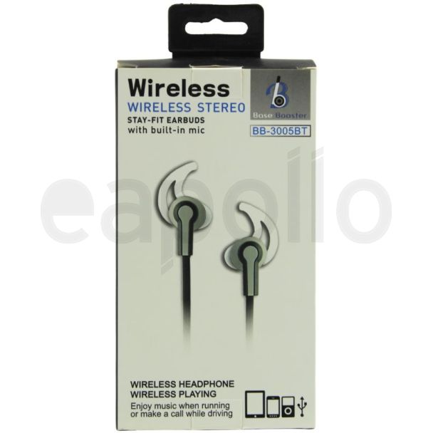 Base Booster Bluetooth Earphones BB--3005BT -  Assorted Colours 