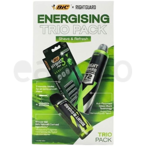 Bic & Right Guard Energising Trio Pack Men's Gift Set