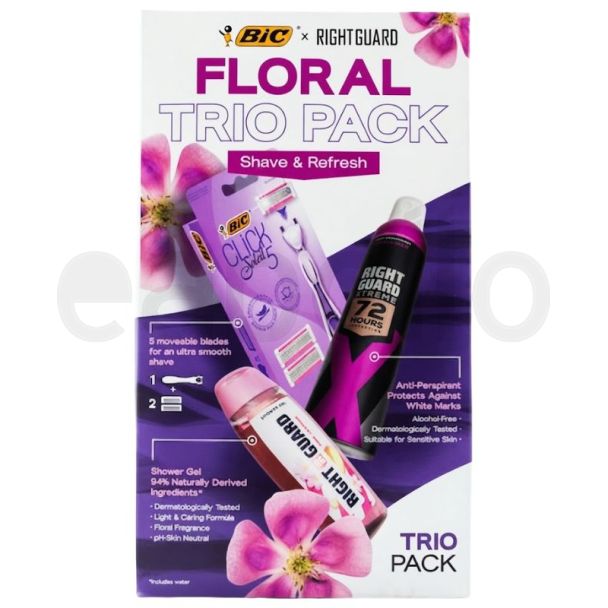Bic & Right Guard Floral Trio Pack Gift Set