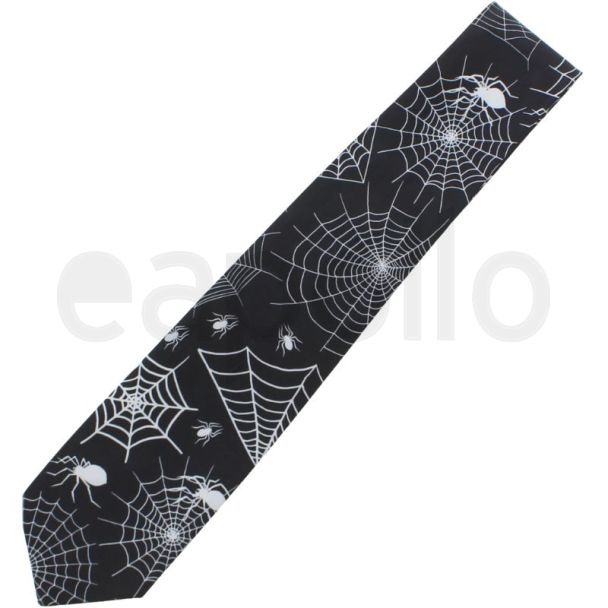 Black Spider Web Tie