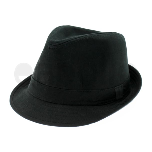 Black Trilby With Black Band 
