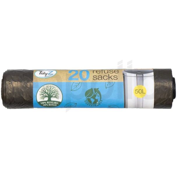 Heavy Duty Refuse Sacks - 20 Pack - 50L