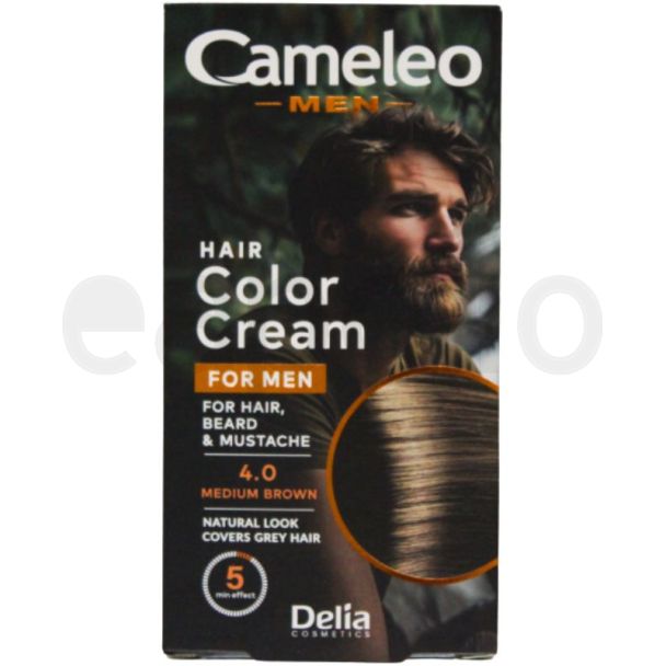 Cameleo Men Hair Color Cream - 4.0 Medium Brown