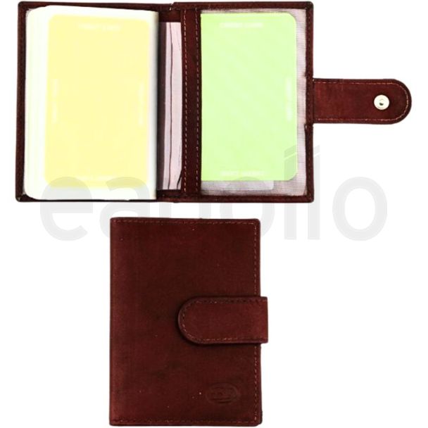 Florentino Genuine Leather Credit Card Holder - Red Colour