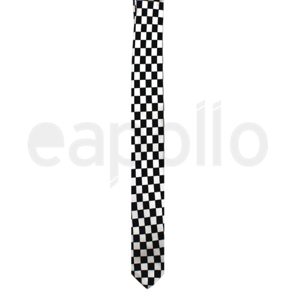 Wholesale Chequered White & Black Tie