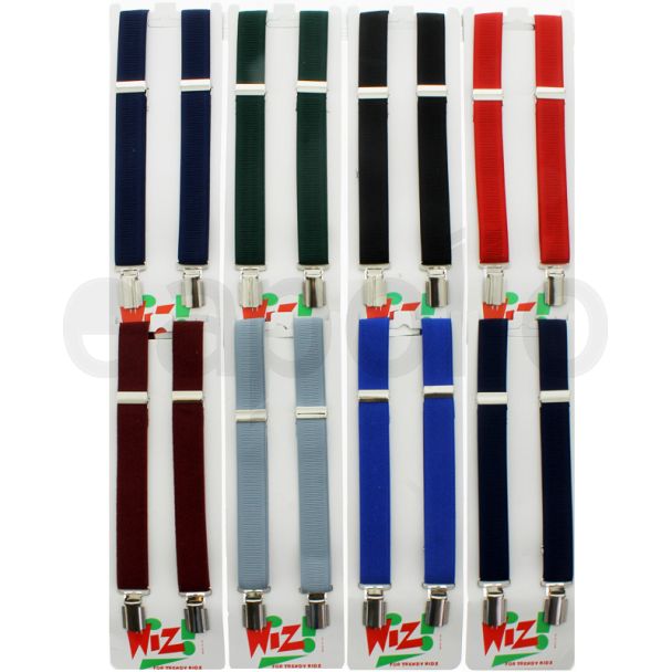 Children's Braces Plain Basic Colours Assortment (25mm)