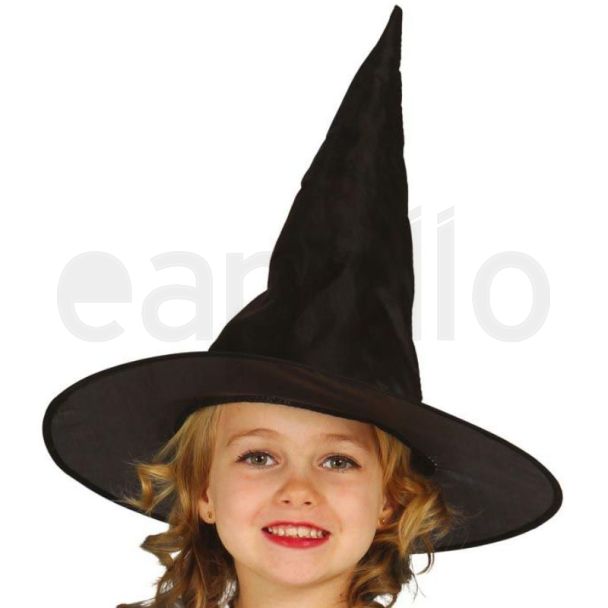 Children's Black Witch Hat - 38x42cm