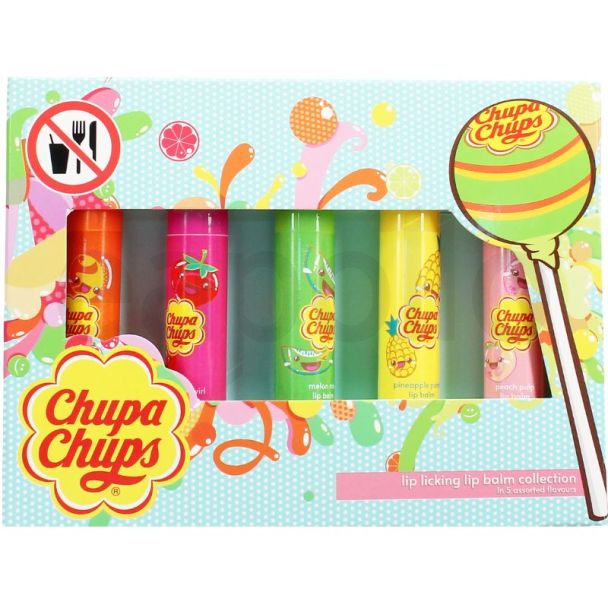 Chupa Chups Lip Licking Lip Balm Collection - 5 Assorted Flavours